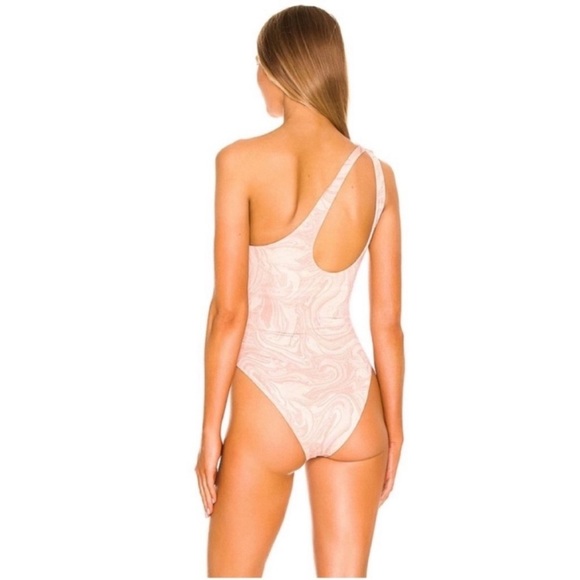 NWT L’SPACE Phoebe Lurex Cutout One-Piece Swimsuit in All Swirled Up size 8 - Picture 2 of 13